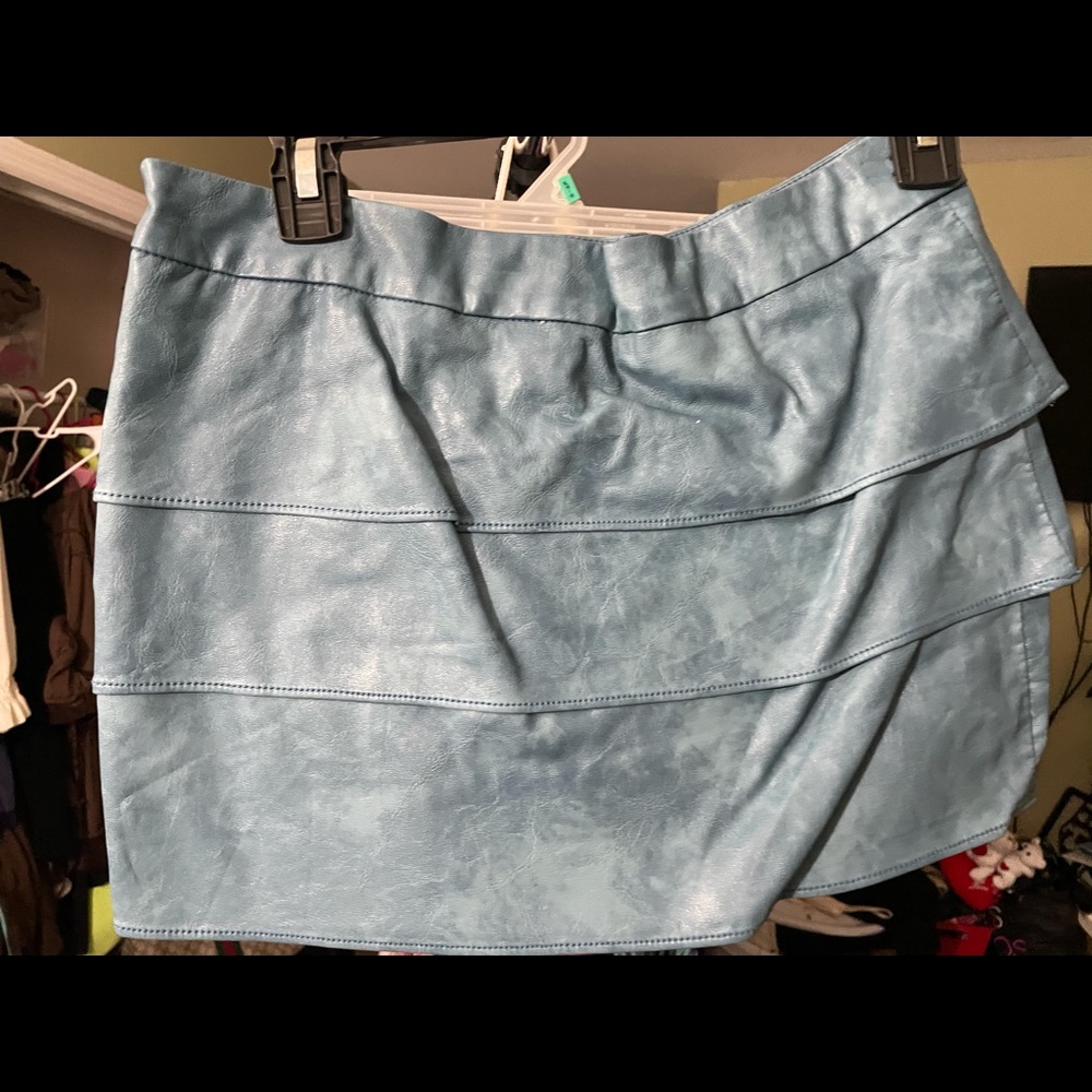 Pleather mini skirt